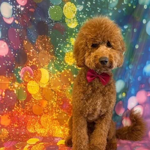 Profile picture: poodle in bow tie